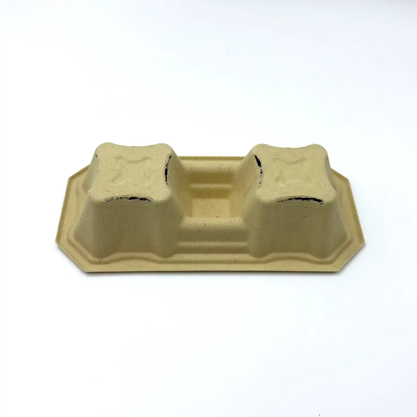 2-Cup Cup Trays Bamboo Fiber China Molded Fiber Packaging Supplier