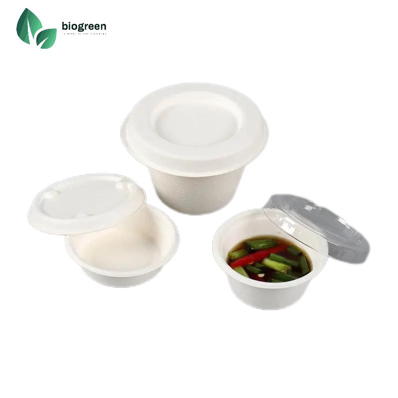 Plant Fiber Plastic Free Eco Friendly Sugarcane Pulp Portion Cup 2OZ