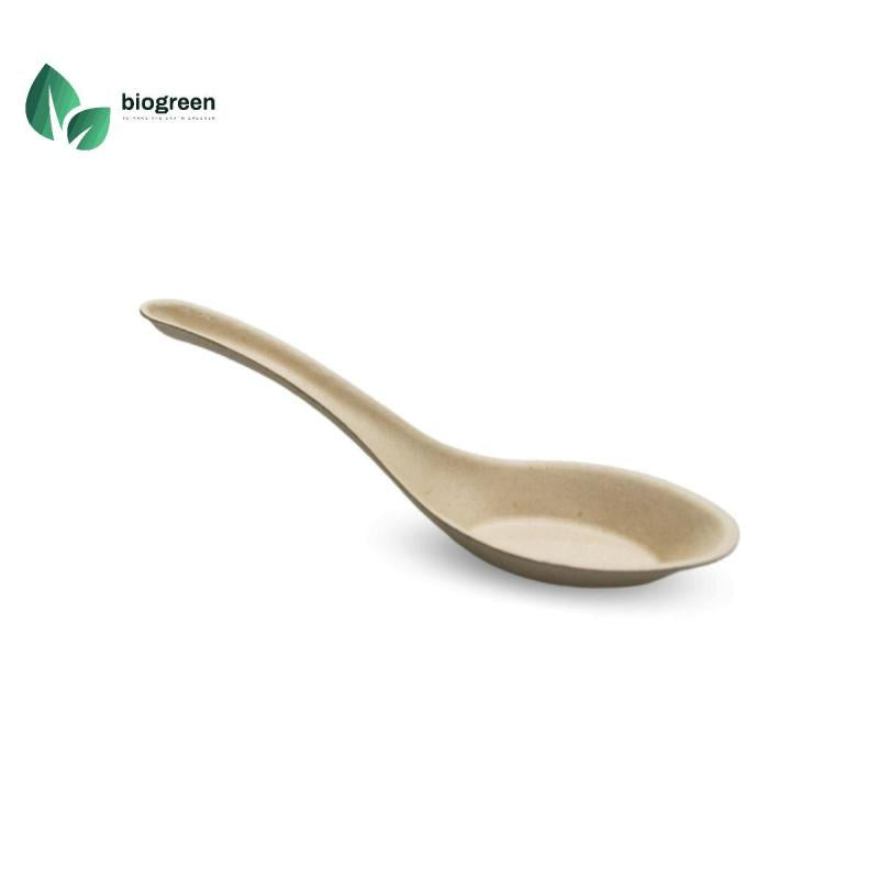 Eco Friendly Plant Fiber Bagasse Pulp Ramen Spoon Water Proof