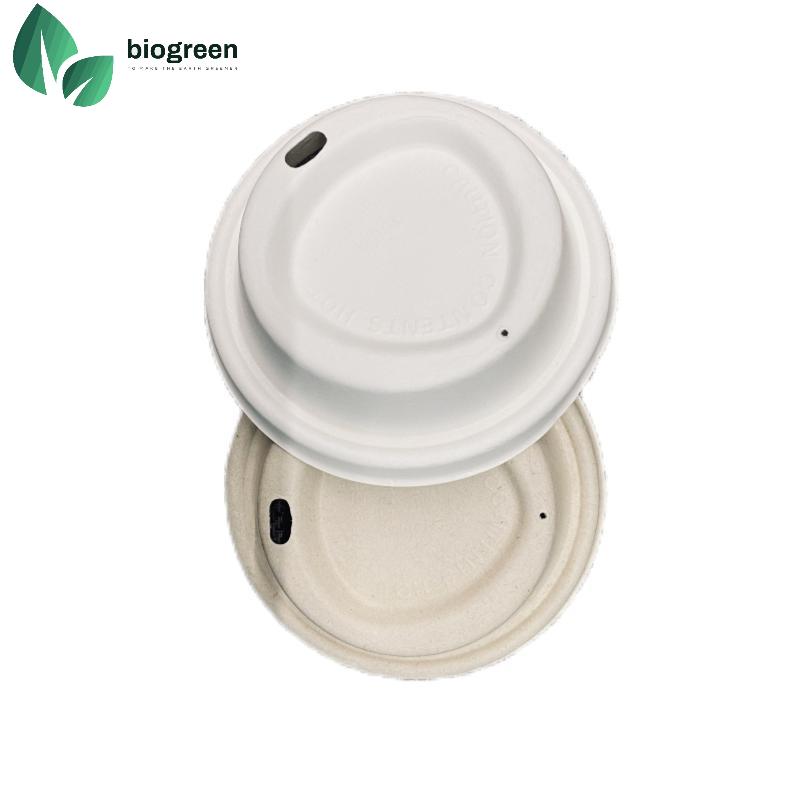 Wholesale Competitive Prices 8oz Coffee Cup Lids 80mm Biodegradable Lids Bagasse Lids Various Styles and Sizes