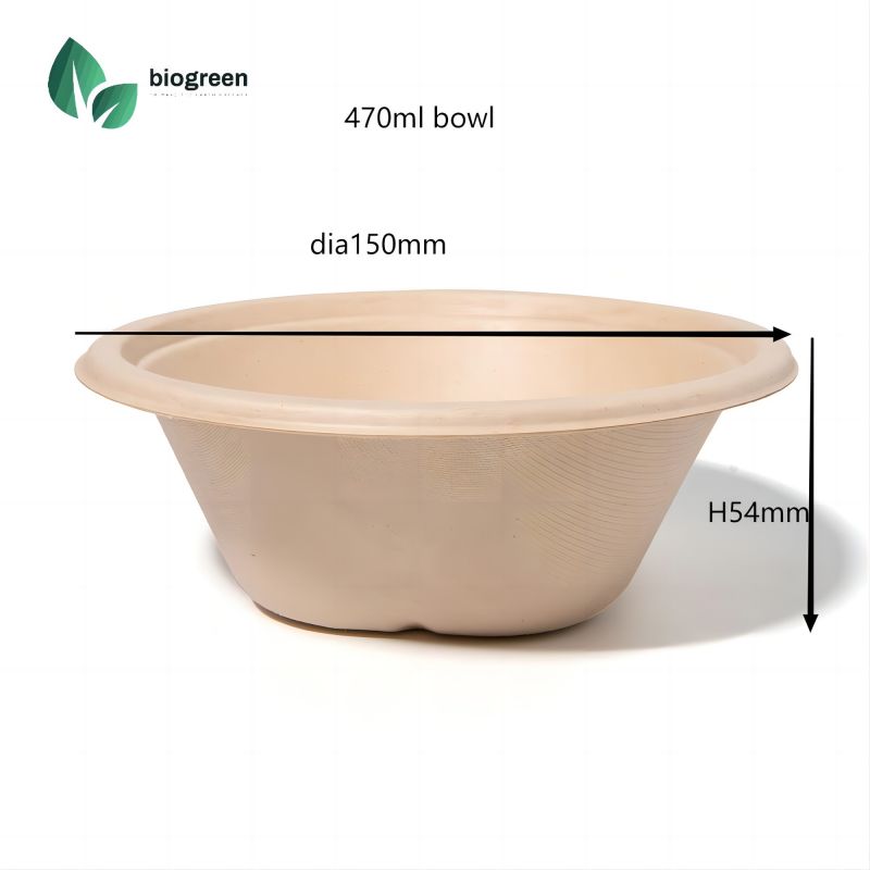 China Molded Pulp Packaging Supplier 16oz Bagasse Soup Bowl