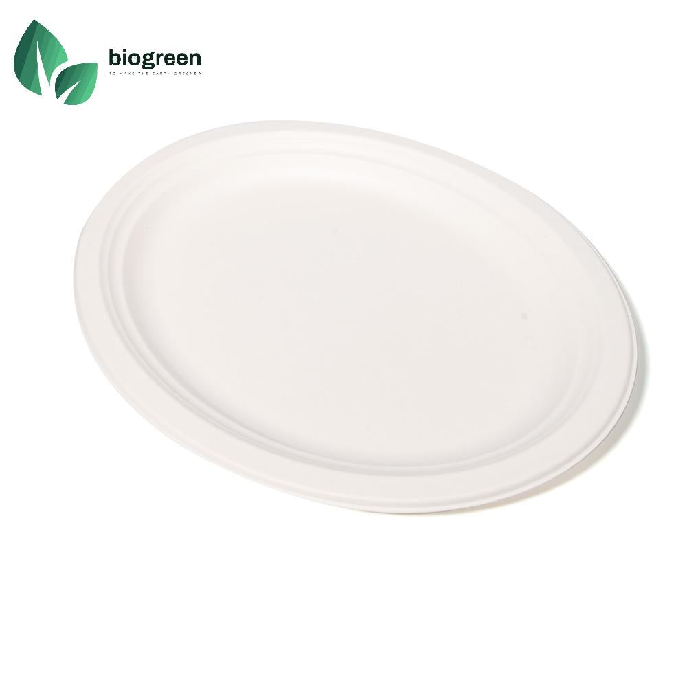 12“ Sugarcane Oval Plates China Eco Friendly Packaging Supplier