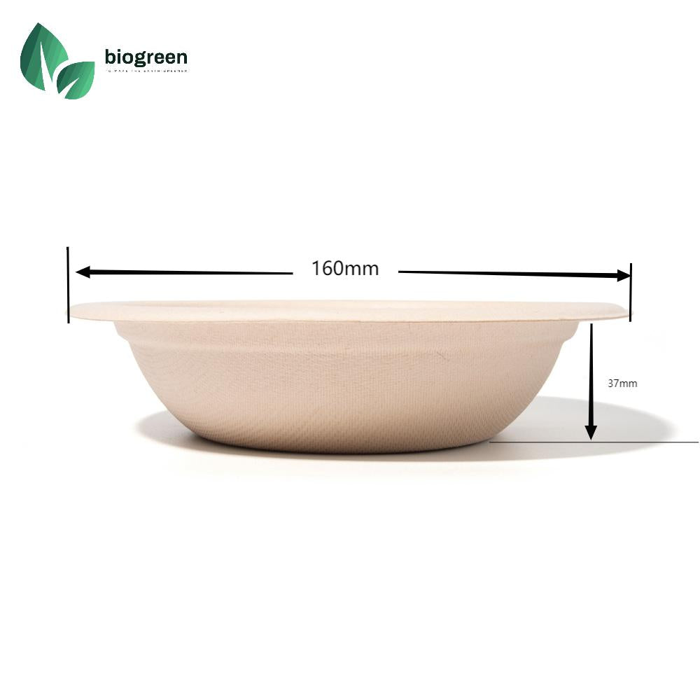 100% Compostable 12 oz Heavy-Duty Eco-Friendly Disposable Bagasse Biodegradable Bowls