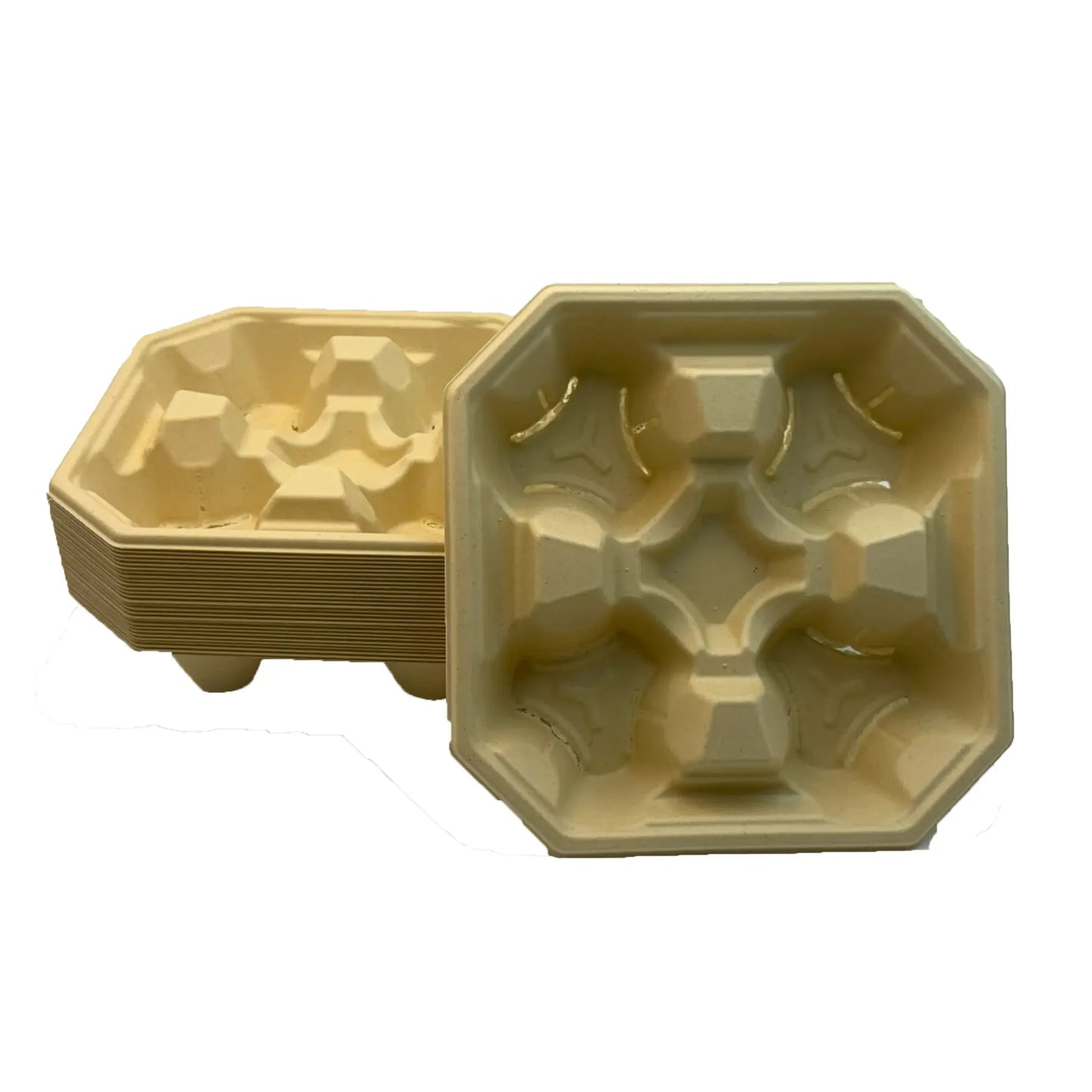 4-Cup Coffee Drink Carriers for Take-out Bamboo Fiber China Molded Fiber Packaging Supplier（副本）