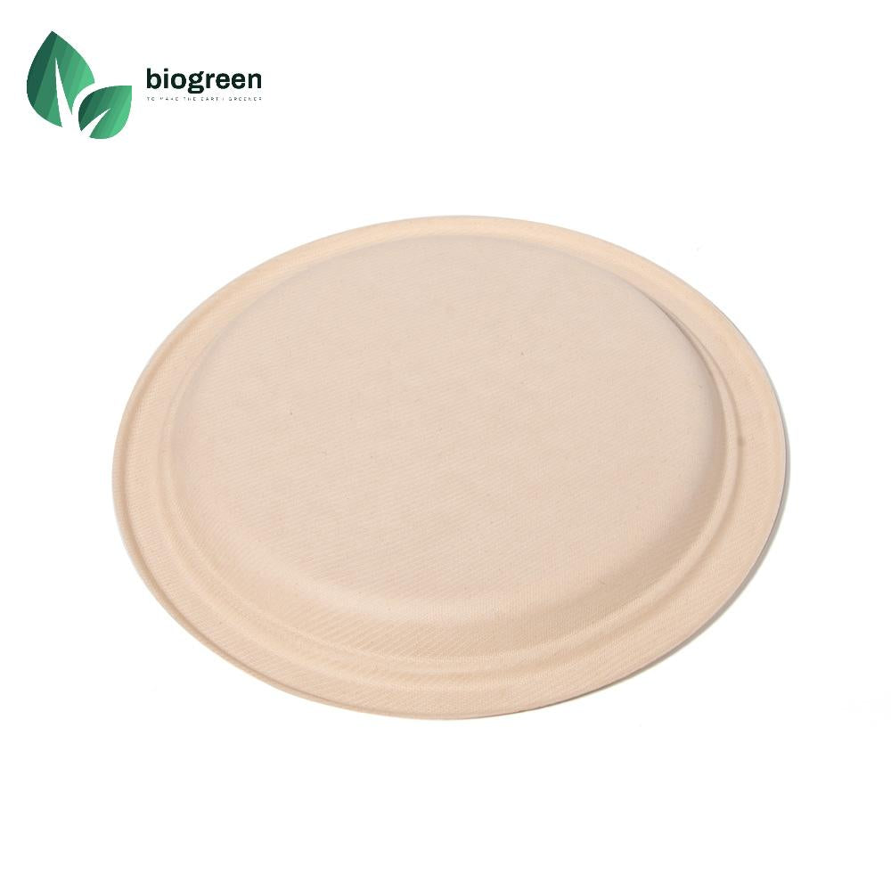 Eco Friendly Plant Fiber Molded Pulp Sugarcane Bagasse Plate 7 inch For Wedding Party