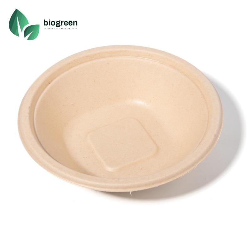 China Molded Pulp Packaging Supplier 16oz Bagasse Soup Bowl